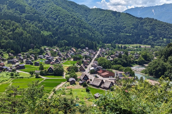 萩町(おぎまち)城跡展望台から写真撮影