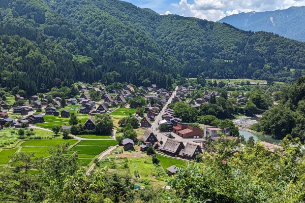 萩町（おぎまち）城跡展望台から写真撮影