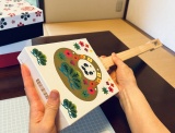 組み立て体験　棹を通す