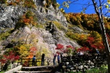 白山白川郷ホワイトロード　紅葉のふくべの大滝観瀑台