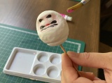 ⑤ミニだるま絵付け