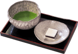 堤亭　生落雁「加賀宝生」と抹茶