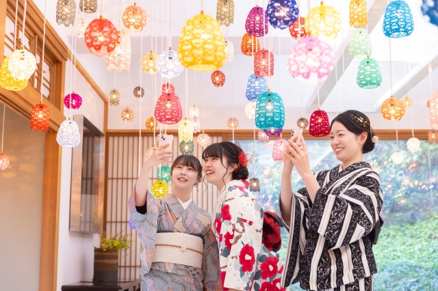 水引ミュージアムでは素敵な写真が沢山撮れますよ！