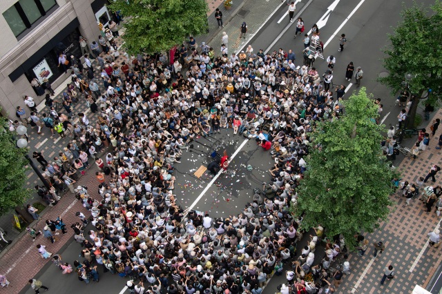 ギリヤーク尼ヶ崎 札幌公演(2018年8月) 撮影:植村佳弘