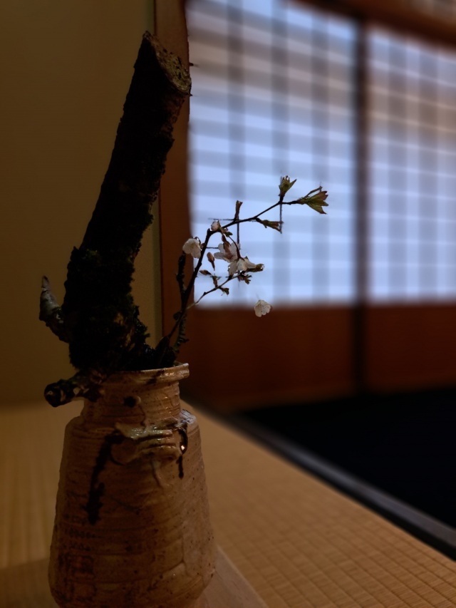 趣向にあわせた茶花