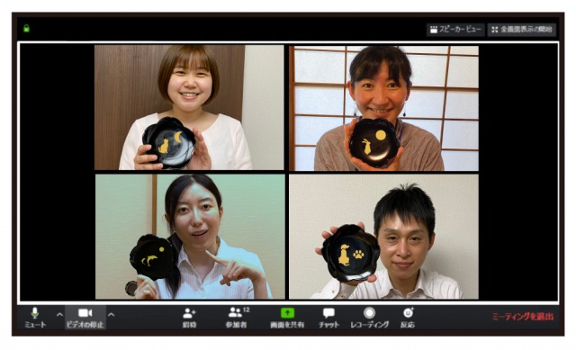 zoomを使用した新しい金箔貼り体験