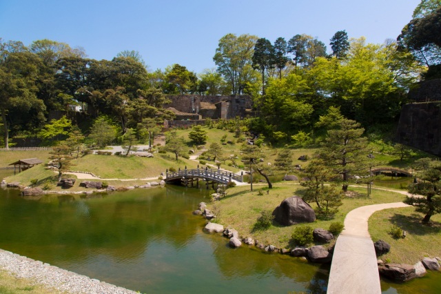 2015年に復元された玉泉院丸庭園