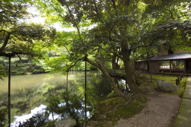 松風閣庭園では武家時代の名残を感じる