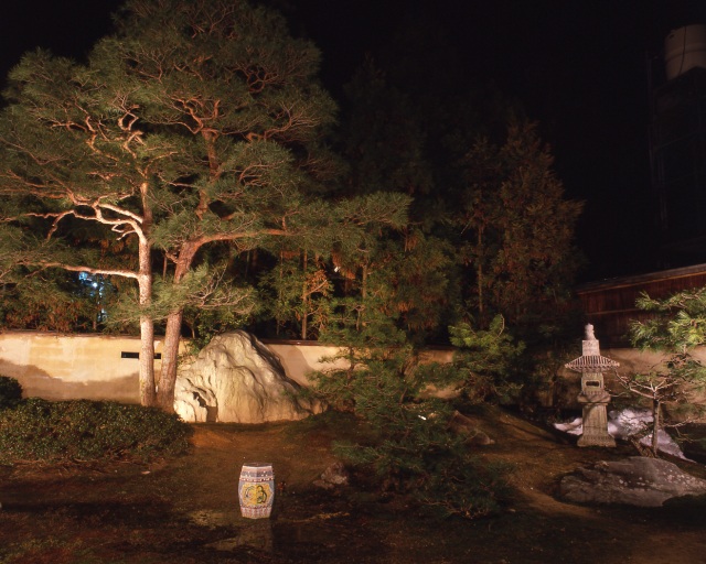 庭（夜景）