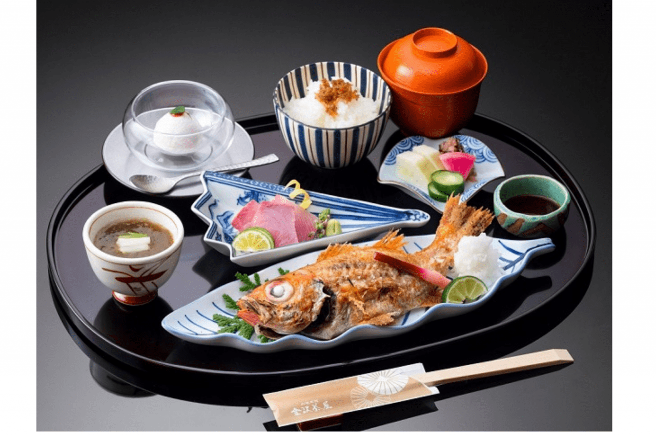 のど黒御膳 のど黒の姿焼きがメインの御膳料理